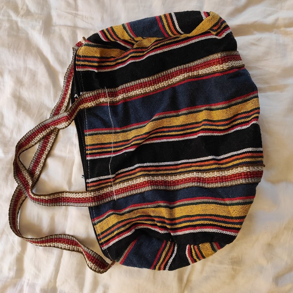 striped colorful bag